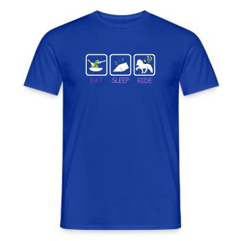 Iceland Competition Shirts Vegetarian Tent Ride - Men's T-Shirt - majorelle blue - Front - AI Model Male 178 light (178cm)