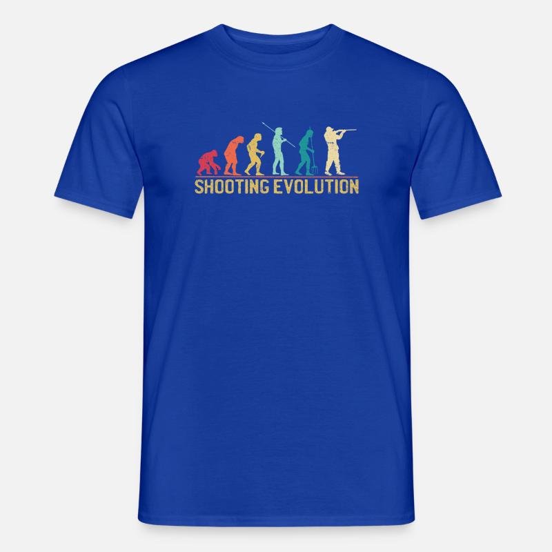 Shooting Evolution Progression Design - Men’s T-shirt - majorelle blue