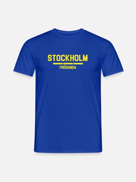 Stockholm Frösunda Logo Design - Men's T-Shirt - majorelle blue