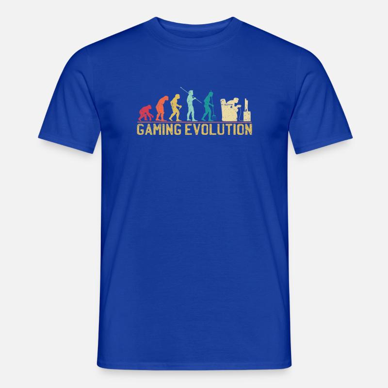 Gaming Evolution Artwork - Men’s T-shirt - majorelle blue