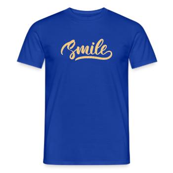 Orange smile funny selflove day party - Men's T-Shirt - majorelle blue - Front - AI Model Male 178 light (178cm)