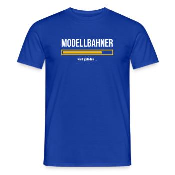 Modellbahn Modellbahner Geschenk wird geladen - Männer T-Shirt - Dunkelblau - Vorne - AI Model Male 178 light (178cm)