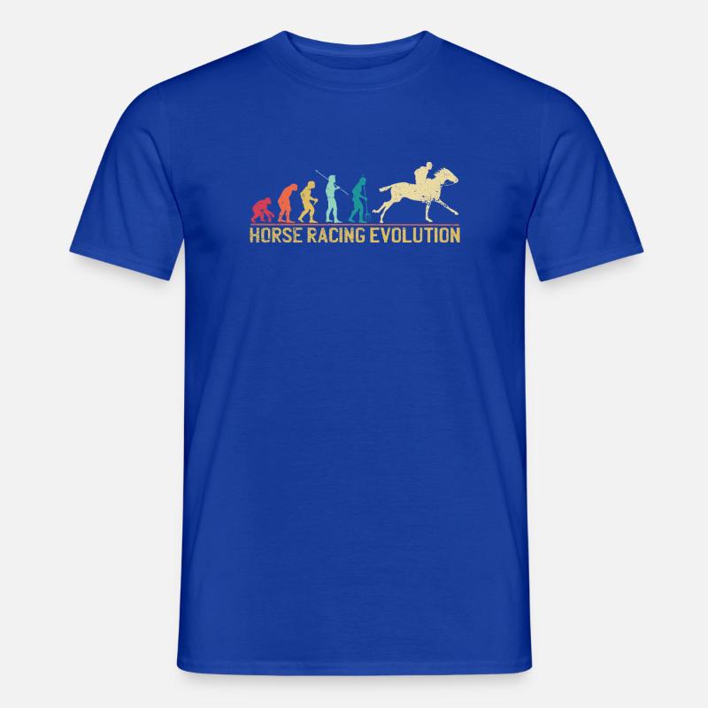 Horse Racing Evolution Design - Men's T-Shirt - majorelle blue