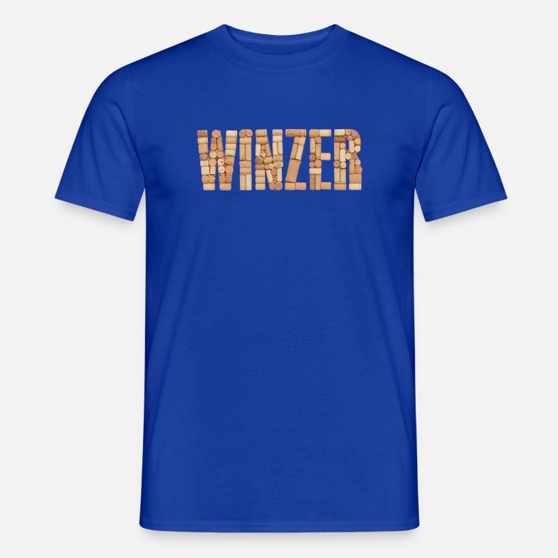 Winemaker – Cork Design - Men's T-shirt - majorelle blue