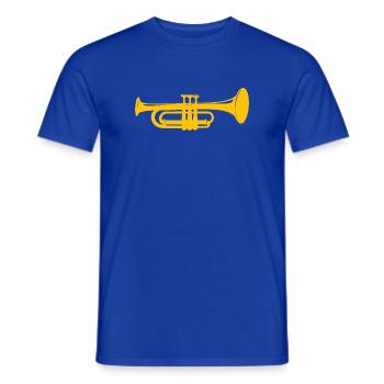 Trumpet - Men's T-Shirt - majorelle blue - Front - AI Model Male 178 light (178cm)