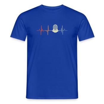 Vintage Fechten Herzschlg - Männer T-Shirt - Dunkelblau - Vorne - AI Model Male 178 light (178cm)