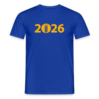 Wheat 2026, Harvest 2026, Farmer 2026 - Men's T-Shirt - majorelle blue - Front - AI Model Male 178 light (178cm)