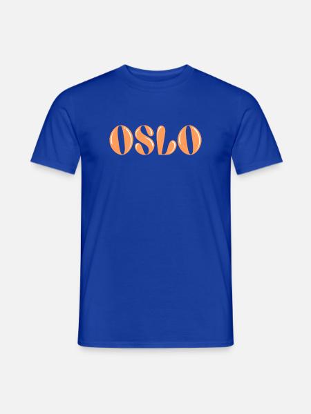 Oslo Orange stilisiert - Männer T-Shirt - Dunkelblau