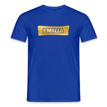 Emilia en or - T-shirt homme - bleu foncé - Devant - AI Model Male 178 light (178cm)