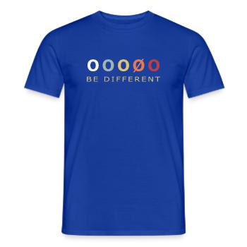 Ø Be Different Denmark Pride Norway Retro - Men's T-Shirt - majorelle blue - Front - AI Model Male 178 light (178cm)
