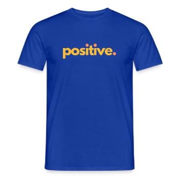 positive.04 - Men's T-Shirt - majorelle blue - Front - AI Model Male 178 light (178cm)