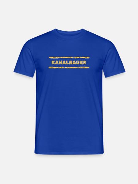 Job Kanalbauer - Männer T-Shirt - Dunkelblau