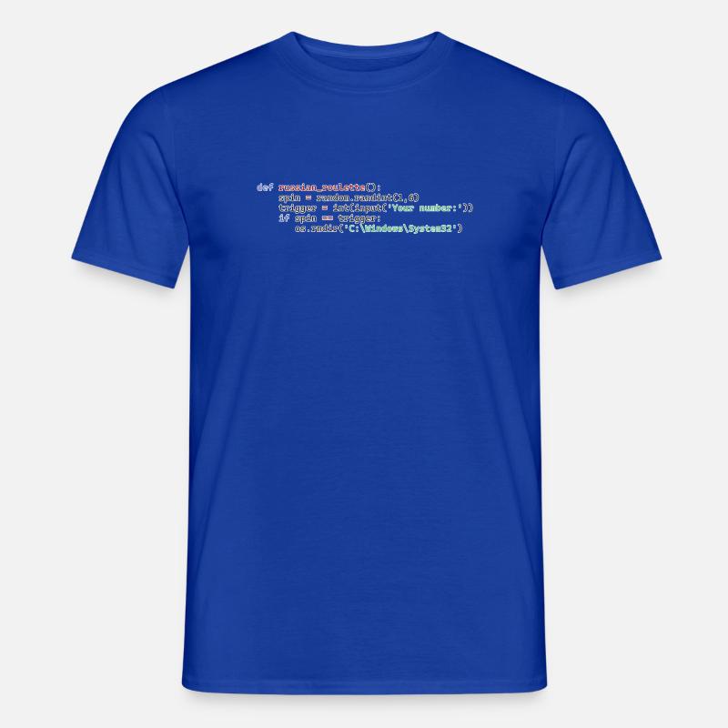 Roulette russe Python - T-shirt homme - bleu foncé