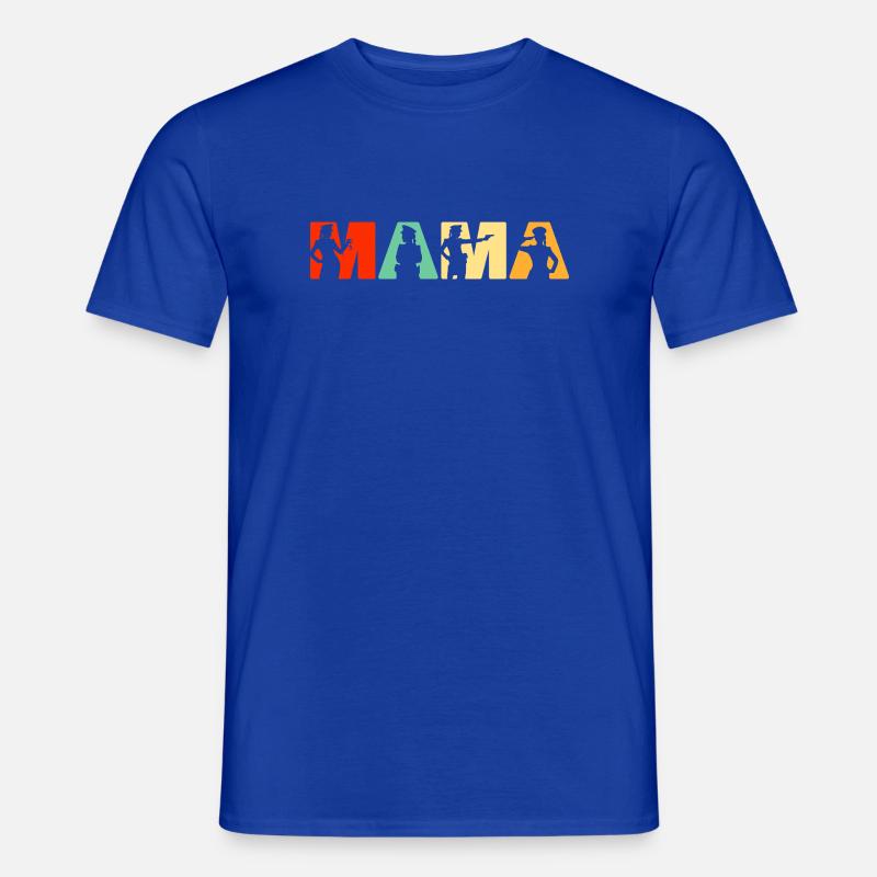 Polizei Mama Polizei Mutter Retro - Männer T-Shirt - Dunkelblau