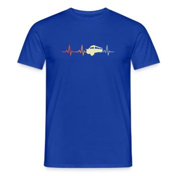 Retro Schulbus Kardiogramm - Männer T-Shirt - Dunkelblau - Vorne - AI Model Male 178 light (178cm)