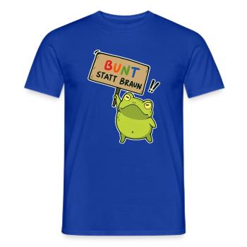 Bunter Demo-Frosch - Männer T-Shirt - Dunkelblau - Vorne - AI Model Male 178 light (178cm)