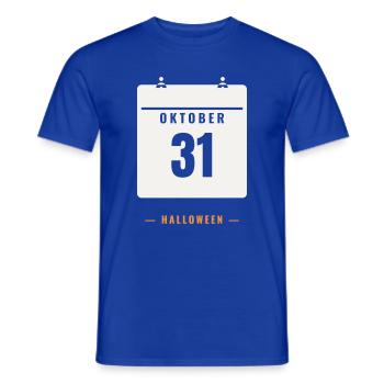 31 octobre Calendrier Date d’Halloween Horreur Effrayante - T-shirt homme - bleu foncé - Devant - AI Model Male 178 light (178cm)