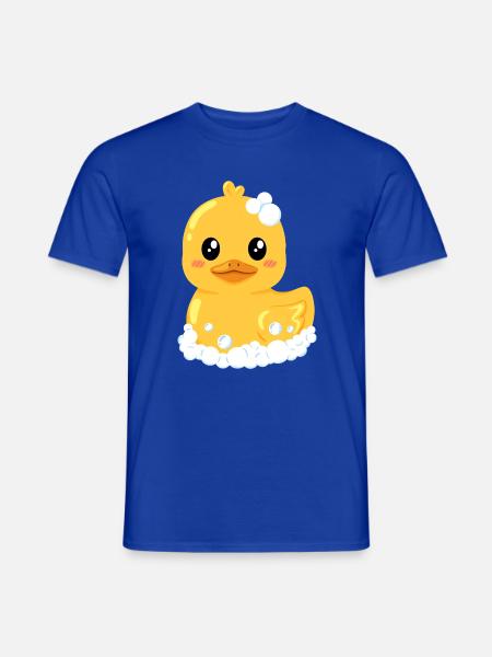 Gummiente im Schaumbad - Männer T-Shirt - Dunkelblau