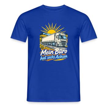 Mein Büro hat sechs Achsen LKW - Männer T-Shirt - Dunkelblau - Vorne - AI Model Male 178 light (178cm)