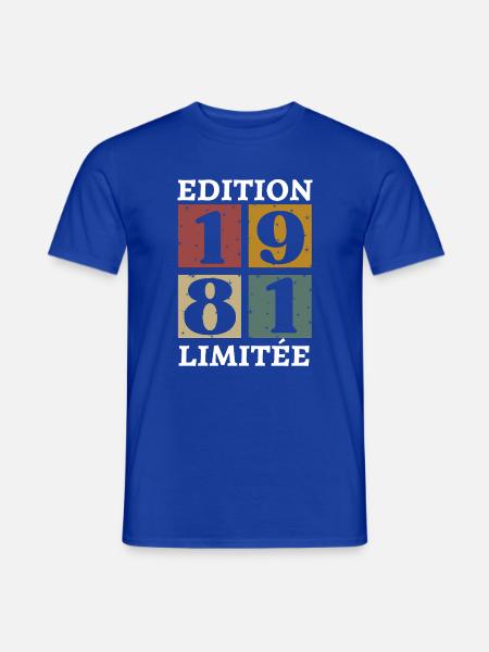 Limitierte Auflage 1981 geboren 1981 - Männer T-Shirt - Dunkelblau