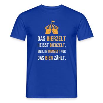 Das Bierzelt heisst Bierzelt - Festzelt Spruch - Männer T-Shirt - Dunkelblau - Vorne - AI Model Male 178 light (178cm)