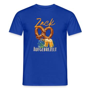 Aufgebrezelt  - Männer T-Shirt - Dunkelblau - Vorne - AI Model Male 178 light (178cm)