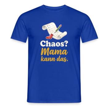 Chaos? Mama kann das. – Liste, Stift und Socke - Männer T-Shirt - Dunkelblau - Vorne - AI Model Male 178 light (178cm)