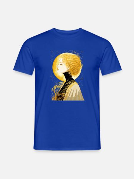 Schlafende Mondfrau - Sleeping Moon Woman - Männer T-Shirt - Dunkelblau