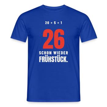 Dart 26 – Schon wieder Frühstück - Männer T-Shirt - Dunkelblau - Vorne - AI Model Male 178 light (178cm)