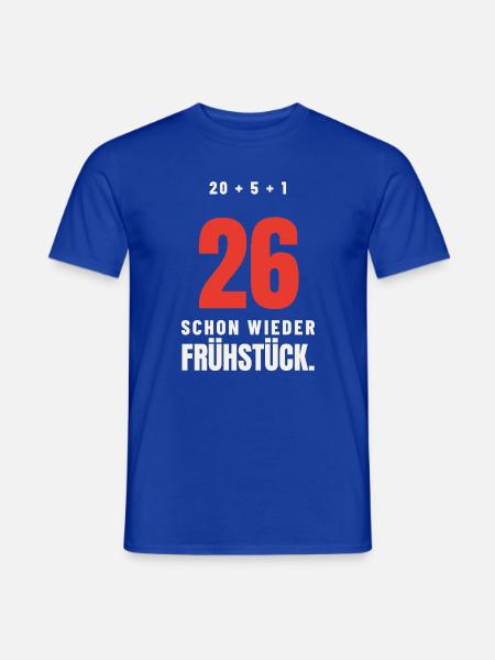 Dart 26 – Schon wieder Frühstück - Männer T-Shirt - Dunkelblau