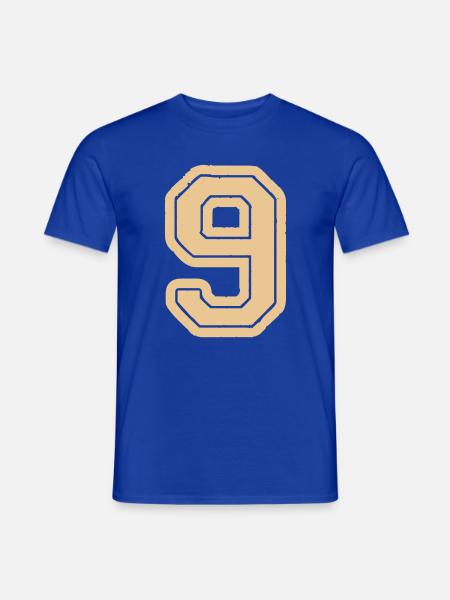 9 - Männer T-Shirt - Dunkelblau