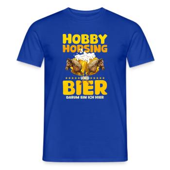 45 Hobby Horsing and Beer That's Why I'm Here - Men's T-Shirt - majorelle blue - Front - AI Model Male 178 light (178cm)