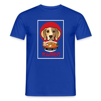 Cadeau de cuisine japonais de ramen beagle ramen japonais - T-shirt homme - bleu foncé - Devant - AI Model Male 178 light (178cm)