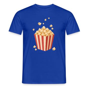Knuspriges Popcorn Motiv für Kino und Filmabend  - Männer T-Shirt - Dunkelblau - Vorne - AI Model Male 178 light (178cm)