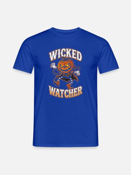 Wicked Watcher Kürbis - Männer T-Shirt - Dunkelblau