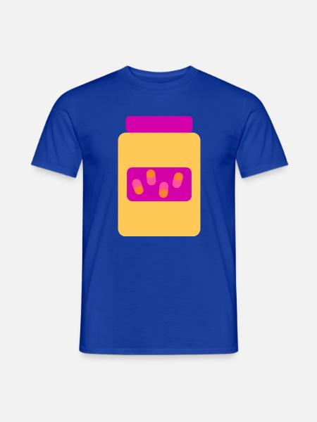 Colorpop Vitaminpillen - Männer T-Shirt - Dunkelblau