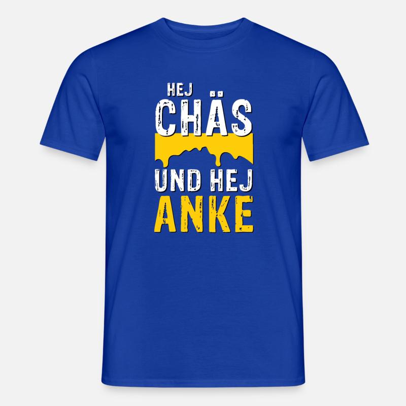 Hej Chäs und hej Anke - Männer T-Shirt - Dunkelblau