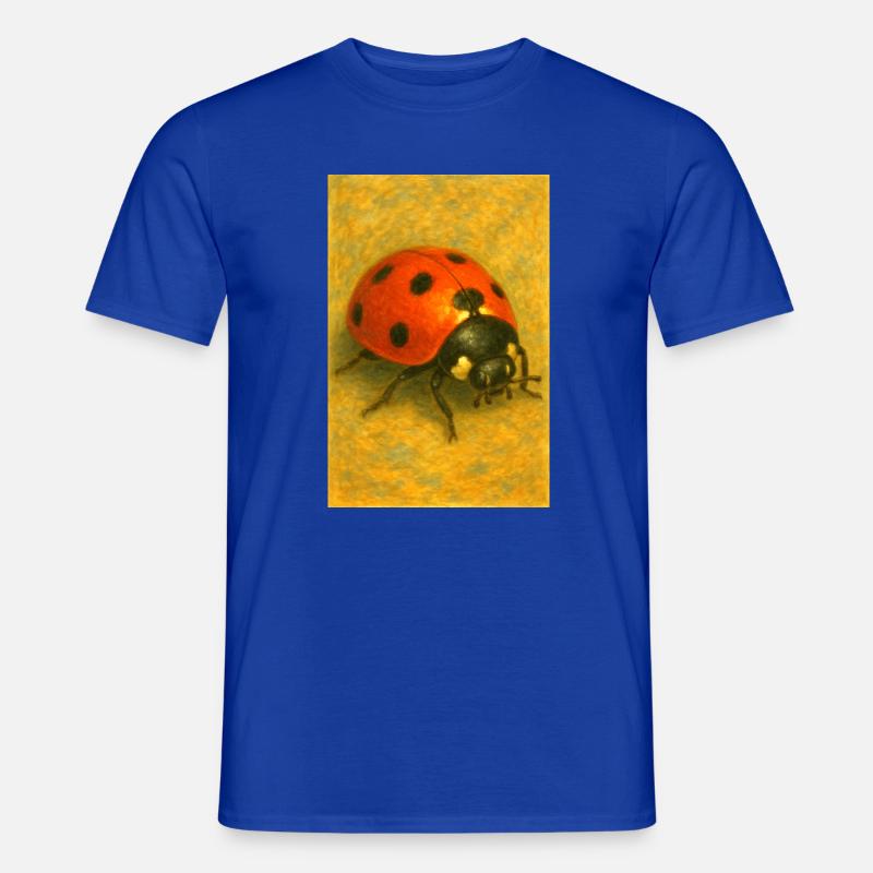Red Ladybug Kunstdruck - Männer T-Shirt - Dunkelblau