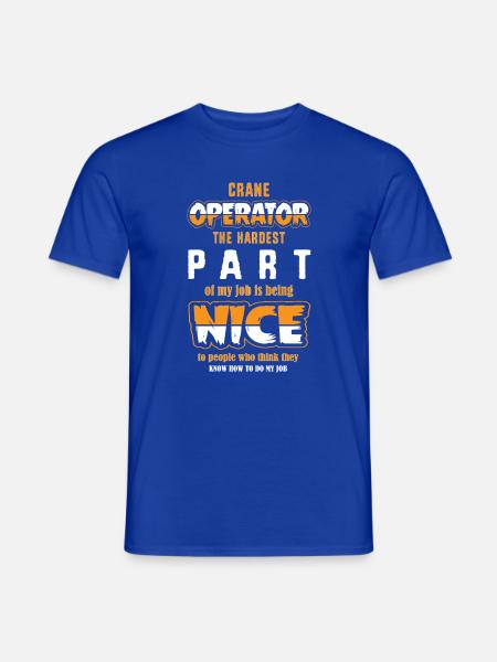 Kranführer Kran - Männer T-Shirt - Dunkelblau