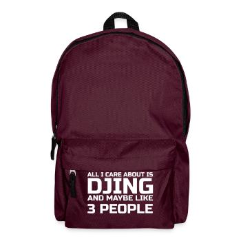 Care about DJing - Rucksack - Burgunderrot - Vorne