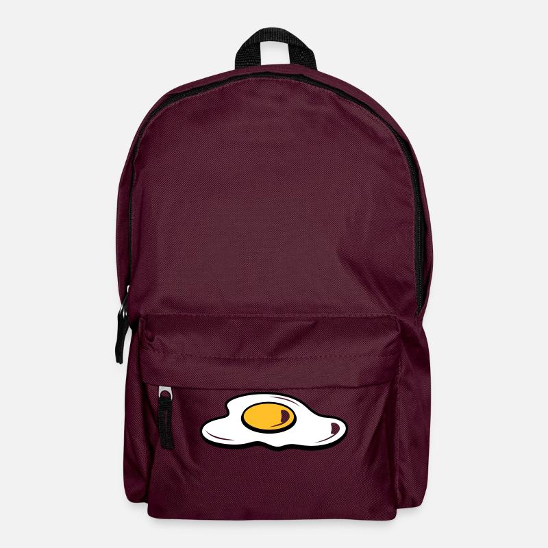 Ein Spiegelei - Rucksack - Burgunderrot