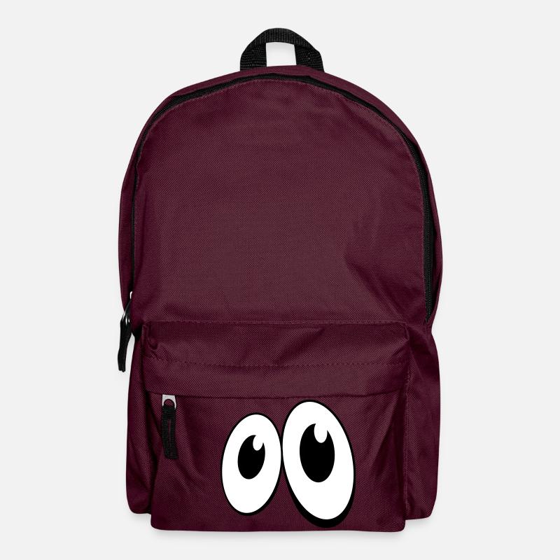 Augen Comic-Style (1c) - Rucksack - Burgunderrot