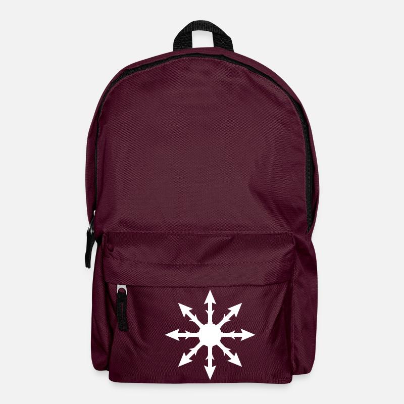 chaos symbol - Rucksack - Burgunderrot