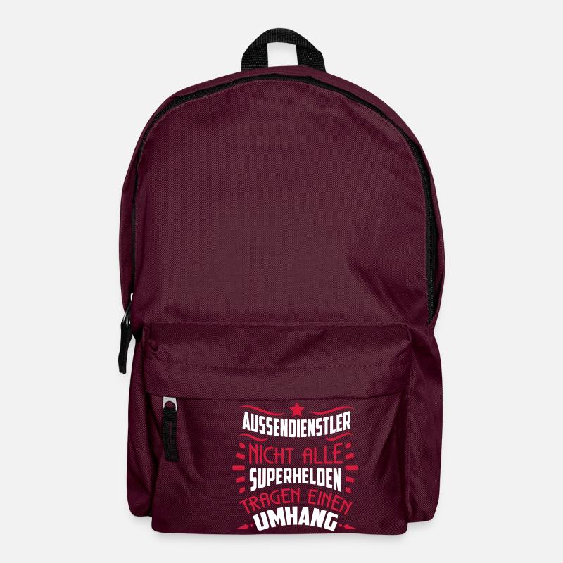 Aussendienstler! Superheld ohne Umhang-SHIRTBUBBLE - Rucksack - Burgunderrot