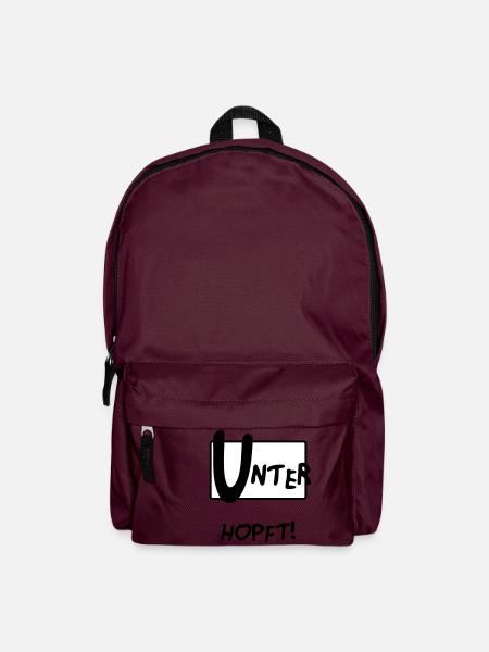 UNTERHOPFT BIER - Rucksack - Burgunderrot