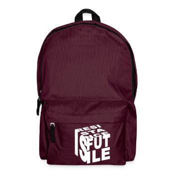 Resistance is futile - Rucksack - Burgunderrot - Vorne