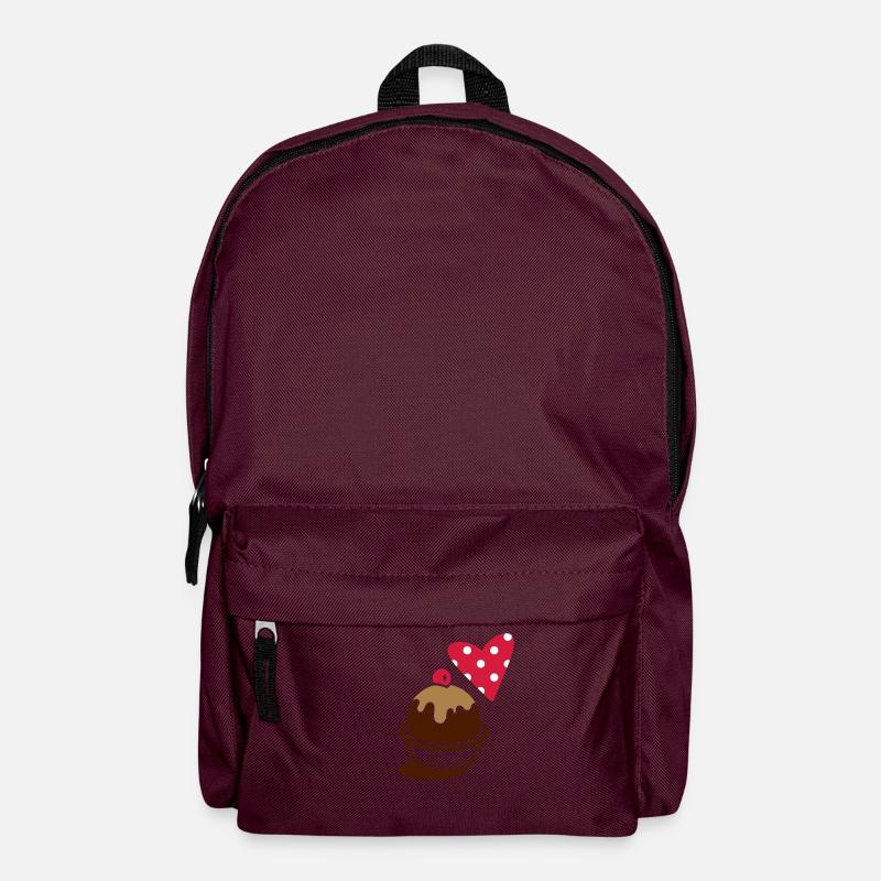 A small dotted heart - Backpack - burgundy