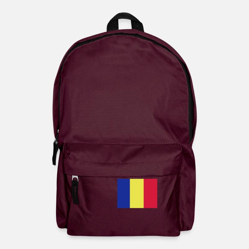 fahne_rumaenien - Rucksack - Burgunderrot