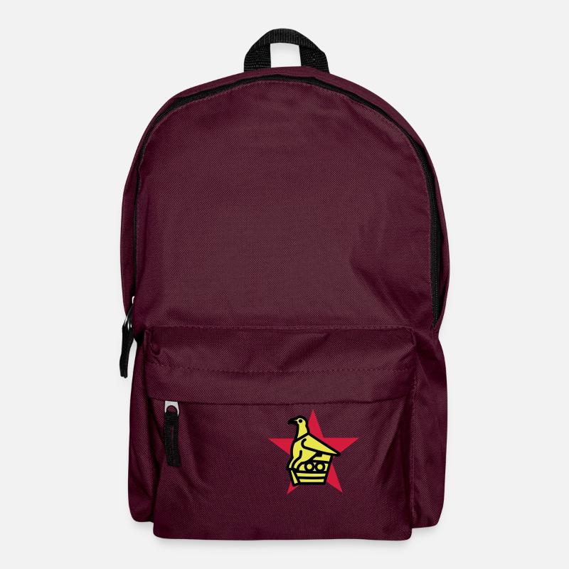 Zimbabwe Bird & Star - Backpack - burgundy