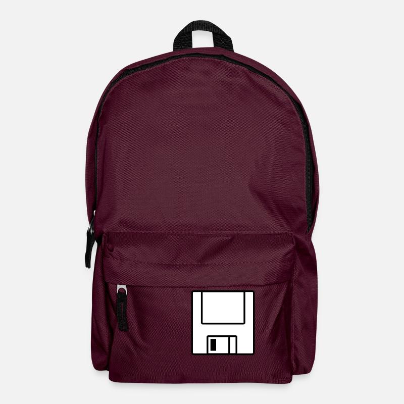 Computer-Diskette - Rucksack - Burgunderrot